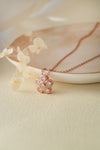Just A Flower Rose Gold Plated Sterling Silver Chain Necklace