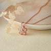 Just A Flower Rose Gold Plated Sterling Silver Chain Necklace
