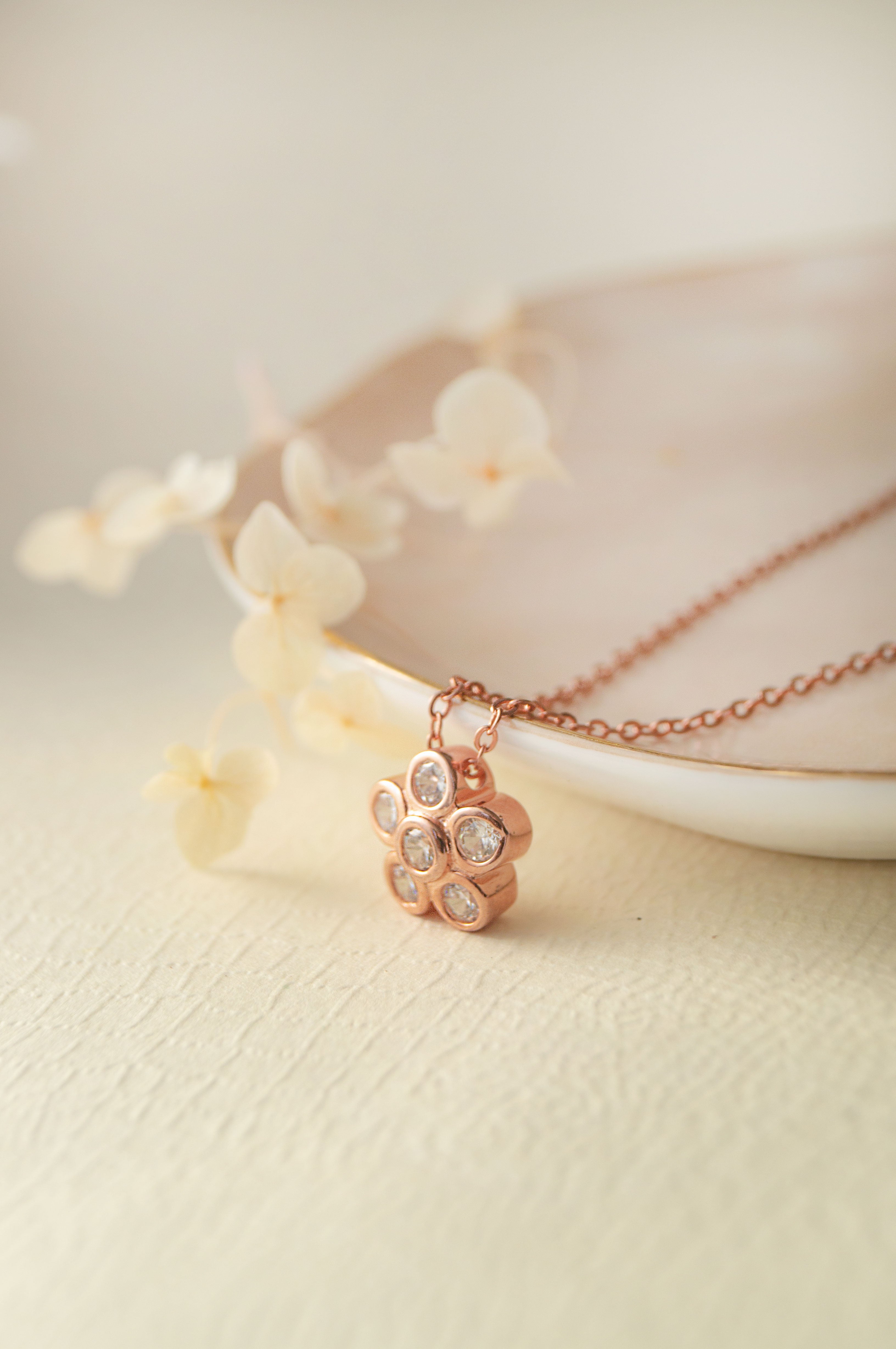 Buy the Rose Gold Leaf Pendant with Chain - Silberry