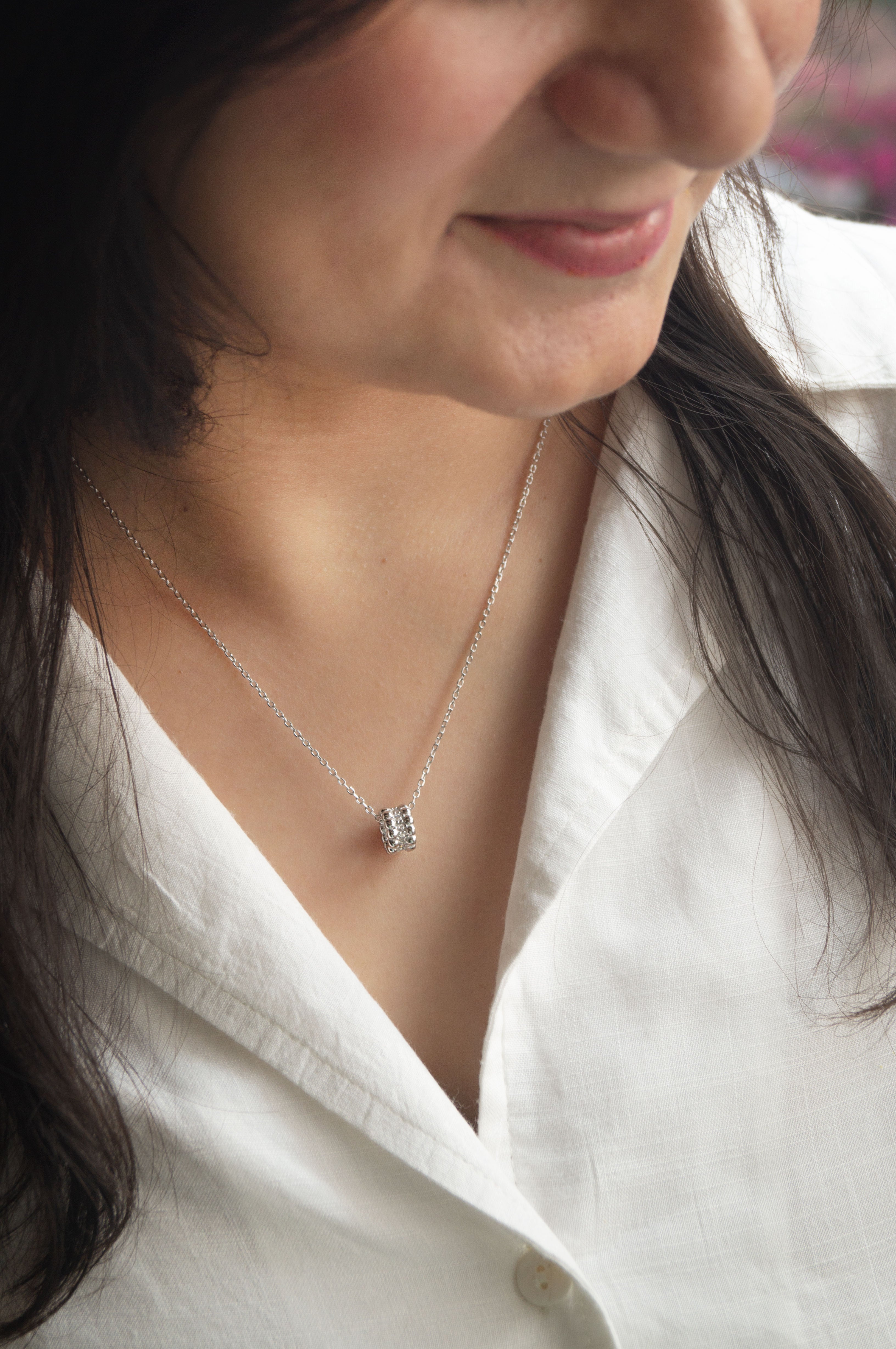 Silver Chain Loop Loop Around Sterling Silver Chain Necklace | 925 Silver Jewelry by Mannash