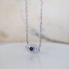 Evil Eye Sparkle Delicate Sterling Silver Chain Necklace