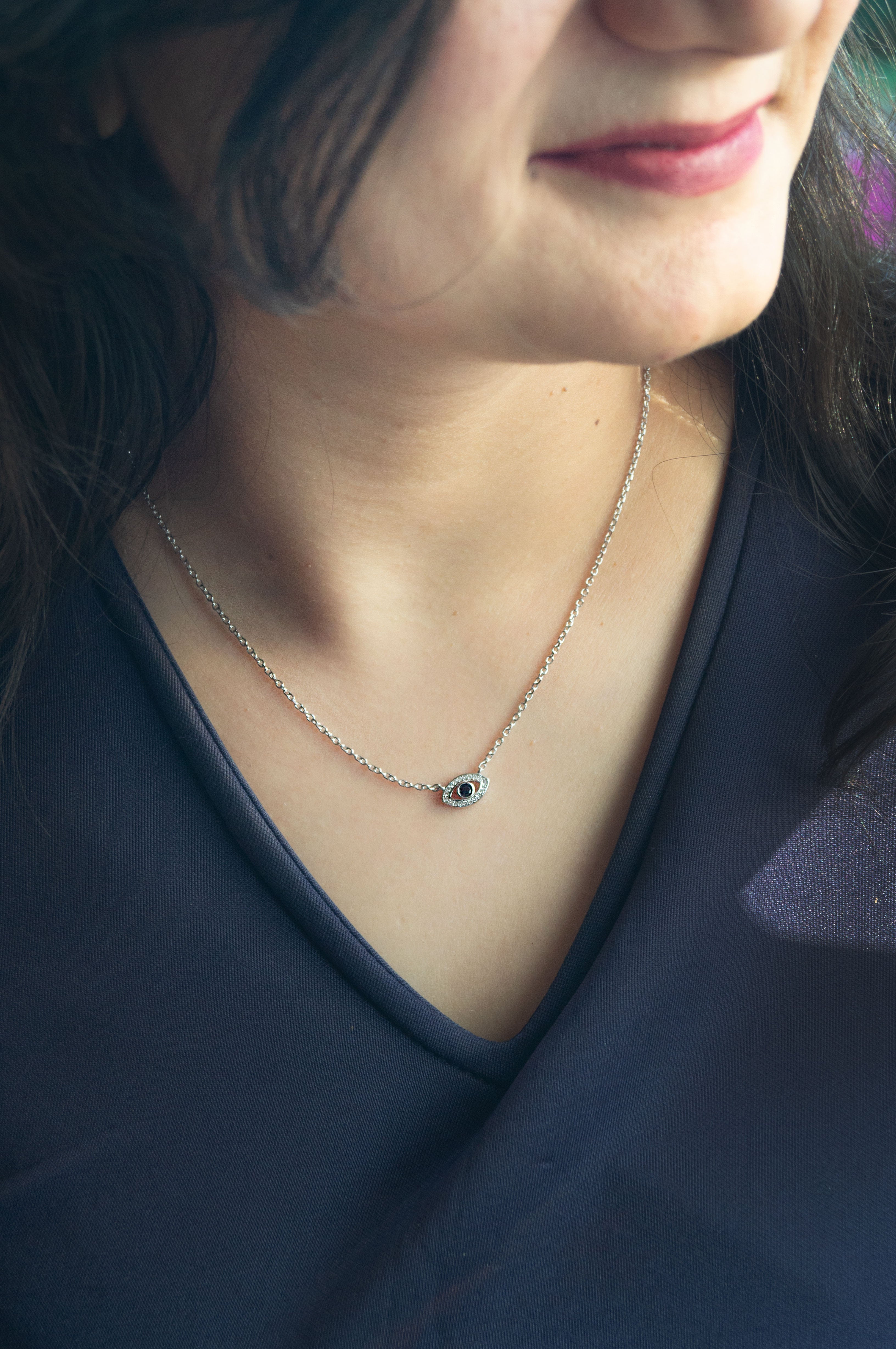 Delicate sterling silver necklace sale