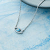Desirable Evil Eye Hand-PaintedSterling Silver Chain Necklace