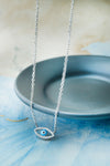 Desirable Evil Eye Hand-PaintedSterling Silver Chain Necklace