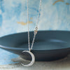 Moon And Stars Sterling Silver Chain Necklace