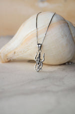Divine Shiva Trishool Antique Sterling Silver Pendant With Chain