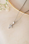 Minimal Shimmer Sterling Silver Cross Pendant With Chain
