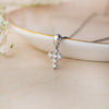 Minimal Shimmer Sterling Silver Cross Pendant With Chain