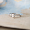 Princess Solitaire Sterling Silver Ring