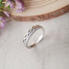 Interwined Sparkle Sterling Silver Band Ring
