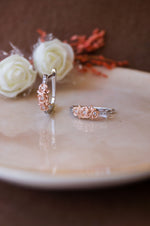 Garden Of Happiness Two Tone Sterling Silver Hoop Earrings