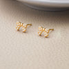 Cutie Bow Gold Plated Sterling Silver Stud Earrings