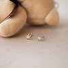 Star Twinkle Gold Plated Sterling Silver Stud Earrings