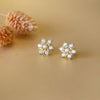 Floral Nakshatra Gold Plated Sterling Silver Stud Earrings
