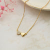 You & Me Heart Gold Plated Sterling Silver Chain Necklace