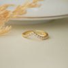 Charming Classic V Gold Plated Sterling Silver Adjustable Ring