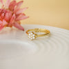 Happy Bloom Gold Plated Sterling Silver Adjustable Ring