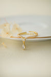 Elegantly Charming Rose Gold Plated Sterling Silver Adjustable Ring