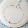 Evil Eye Sterling Silver Chain Bracelet
