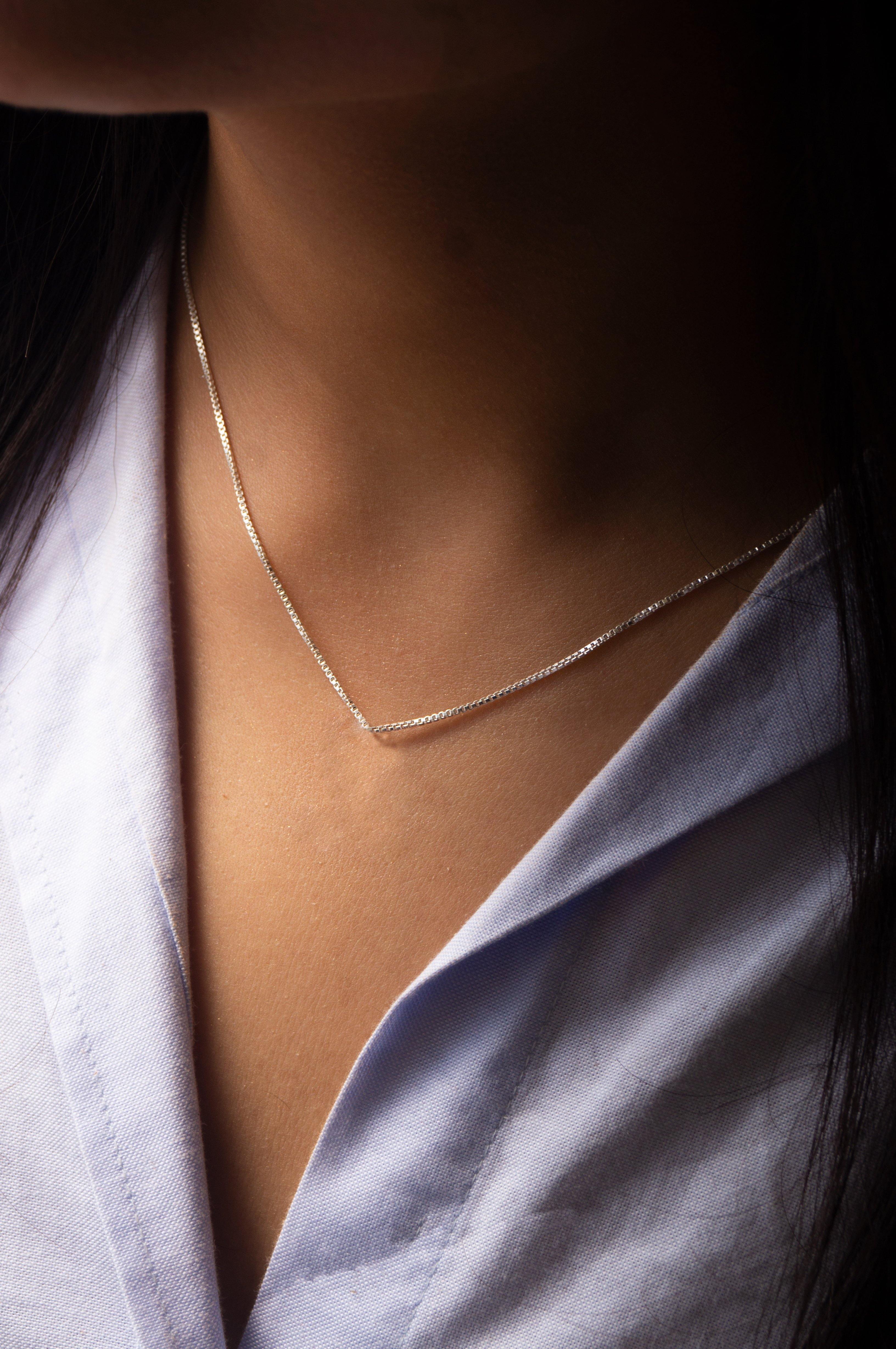 Rose gold silver best sale chain