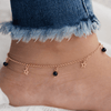 Star Charm Rose Gold Plated Sterling Silver Anklets