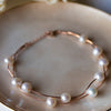 Pearl Garland Rose Gold Plated Sterling Silver Chain Bracelet