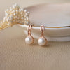 Interlinked Pearl Rose Gold Plated Sterling Silver Stud Earrings