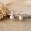 Pixie Dust Pearl Rose Gold Plated Sterling Silver Stud Earrings