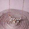 Sparkling Hearts Rose Gold Plated Sterling Silver Necklace