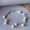 Pearl Garland Sterling Silver Chain Bracelet