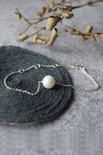 Carry Me Everywhere Pearl Blush Sterling Silver Chain Bracelet