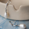 Blingy Slip-On Silver Pearl Sterling Silver Droplet Earrings