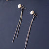 Pearly Chain Sterling Silver Dangler Earrings