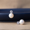 Pearl With A Bling Sterling Silver Drop Earrings