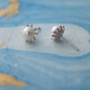 Pretty Claw Classic Pearl Sterling Silver Stud Earrings