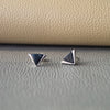Minaret Triangle Sterling Silver Stud Earrings
