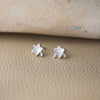 Eclectic Mother-Of-Pearl Triangle Sterling Silver Stud Earrings