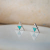 Lapiz Triangle Sterling Silver Stud Earrings