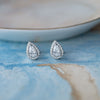 Trendy Dual Layered Solitaire Sterling Silver Stud Earrings