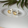 Classic Citrine Sterling Silver Stud Earrings