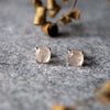 Classic Rose Quartz Sterling Silver Stud Earrings