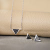 Minaret Triangle Sterling Silver Necklace Set