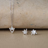 Eclectic Mother-Of-Pearl Triangle Sterling Silver Necklace Set