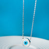 Classic Evil Eye Mother-Of-Pearl Sterling Silver Pendant Necklace