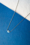 Evil Eye Mother-Of-Pearl Delicate Sterling Silver Pendant Chain Necklace
