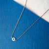 Evil Eye Mother-Of-Pearl Delicate Sterling Silver Pendant Chain Necklace