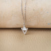 Eclectic Mother-Of-Pearl Triangle Sterling Silver Chain Necklace