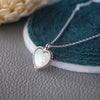 Sweet Heart Mother Of Pearl Sterling Silver Necklace