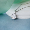 Invisibly Glam Solitaire Sterling Silver Plated Pendant