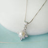 Graceful Pearl Flower Sterling Silver Pendant